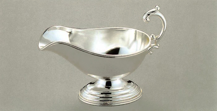 早川シルバーソースポット大（容量約380cc）板厚1.2mm洋白